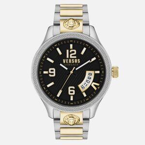 Versus Versace Mens Two Tone 44mm Bracelet Fashion Watch